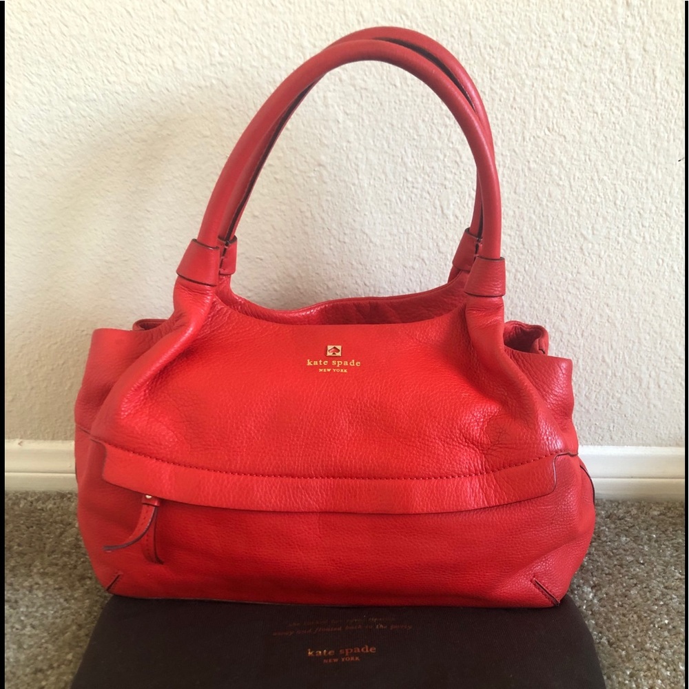 Kate Spade Satchel in Brilliant Coral 🪸 Red